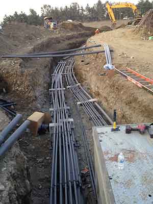 Underground Electrical Conduit Installation